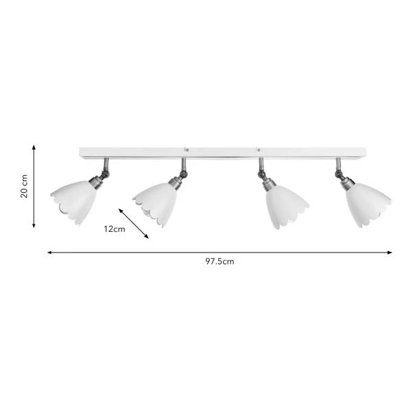 Remi Scalloped 4 Light Adjustable Spotlight Bar 12 Remi Scalloped 4 Light Adjustable Spotlight Bar - Image 12