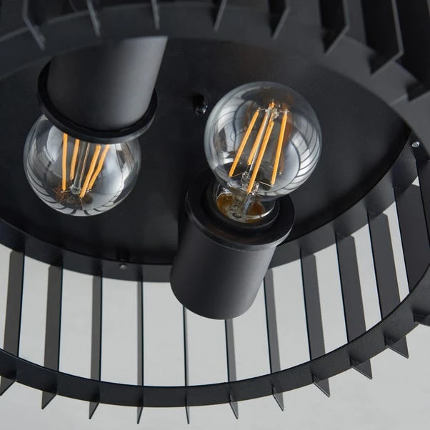 Reno Industrial Outdoor 2 Light Flush Ceiling Light 3 Reno Industrial Outdoor 2 Light Flush Ceiling Light - Image 3