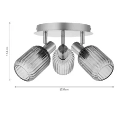 Riley Mid Century Ribbed 3 Light Spotlight -EGLO Shop 30921767 alt08