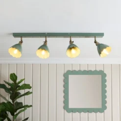 Remi Scalloped 4 Light Adjustable Spotlight Bar