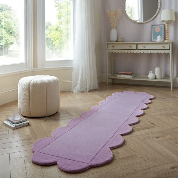 Flair Milo Scallop Plain Wool Runner 1 Flair Milo Scallop Plain Wool Runner