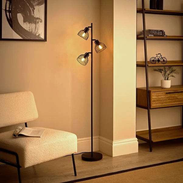 Austin Industrial Adjustable 3 Light Floor Lamp 2 Austin Industrial Adjustable 3 Light Floor Lamp - Image 2