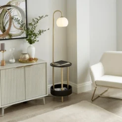 Georgi Shelved Floor Lamp 18 Georgi Shelved Floor Lamp -EGLO Shop 30922895