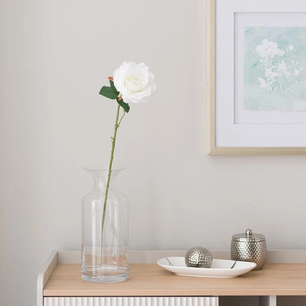 Artificial White Rose Stem 1 Artificial White Rose Stem