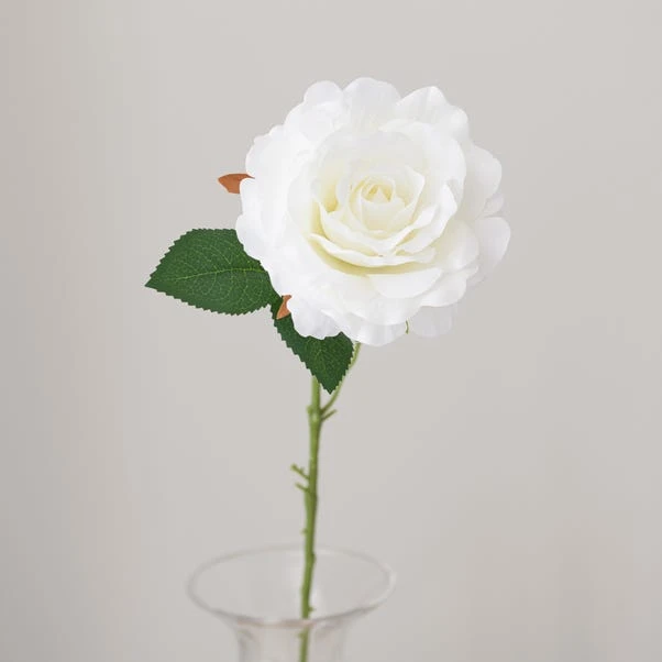 Artificial White Rose Stem 4 Artificial White Rose Stem - Image 4