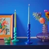Sophie Robinson Cobalt Twisted Candlestick Holder