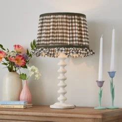 Carys Frilled Gingham Drum Lamp Shade -EGLO Shop 30923635 alt03