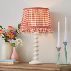Carys Frilled Gingham Drum Lamp Shade -EGLO Shop 30923636 alt03