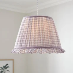 Carys Frilled Gingham Lamp Shade -EGLO Shop 30923637