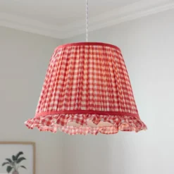 Carys Frilled Gingham Lamp Shade -EGLO Shop 30923638