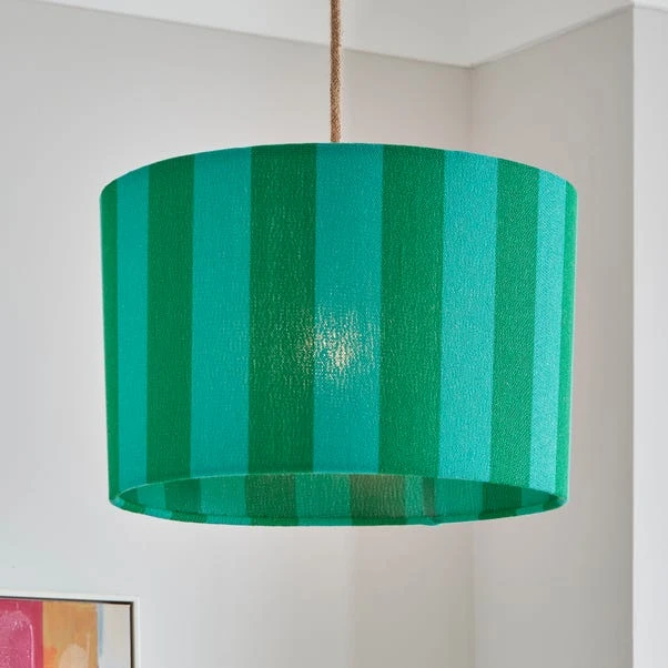 Beatrice Stripe Drum Lamp Shade 11 Beatrice Stripe Drum Lamp Shade - Image 11
