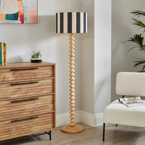 Beatrice Stripe Drum Lamp Shade 9 Beatrice Stripe Drum Lamp Shade - Image 9