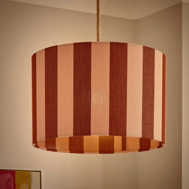 Beatrice Stripe Drum Lamp Shade 2 Beatrice Stripe Drum Lamp Shade - Image 2