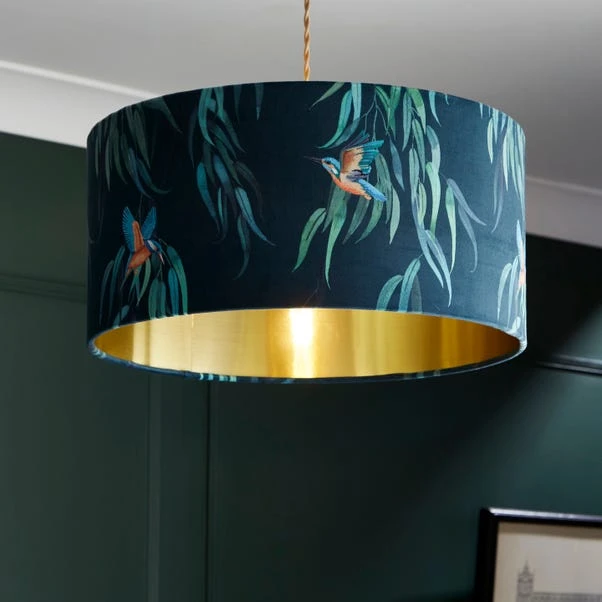 Kingfisher Drum Lamp Shade 1 Kingfisher Drum Lamp Shade
