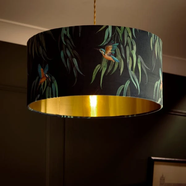 Kingfisher Drum Lamp Shade 2 Kingfisher Drum Lamp Shade - Image 2