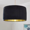 Sawyer Pleated Velvet Drum Lamp Shade