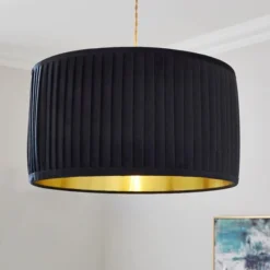 Sawyer Pleated Velvet Drum Lamp Shade