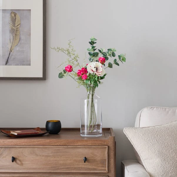 Artificial Rose & Anemone Letterbox Bouquet 1 Artificial Rose & Anemone Letterbox Bouquet