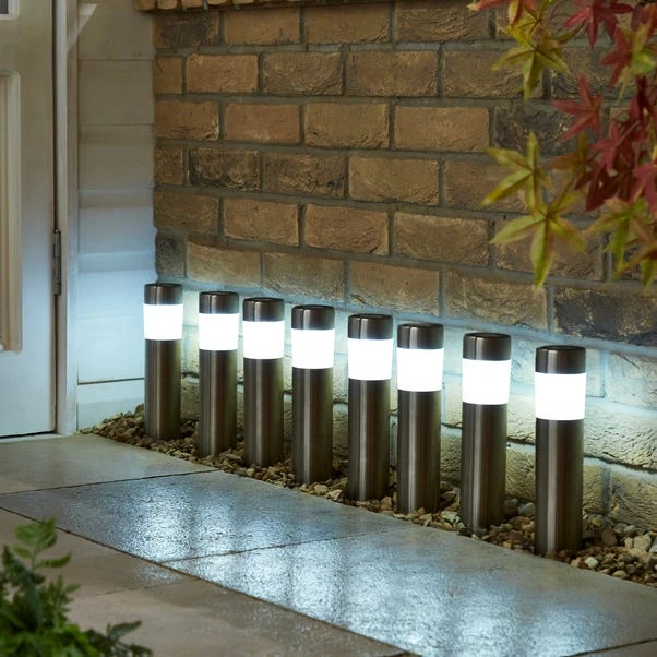 Solar Outdoor Stainless Steel Stake Light 1 Solar Outdoor Stainless Steel Stake Light