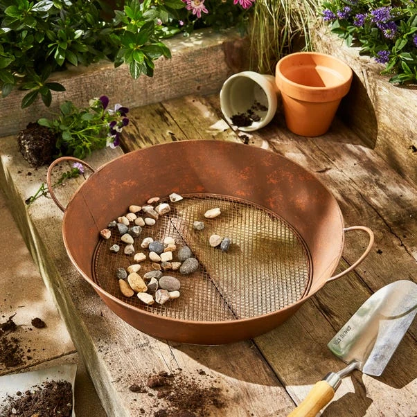 Iron Rust Garden Sieve 1 Iron Rust Garden Sieve
