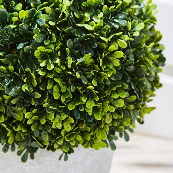 Artificial Round Topiary Tree In Grey Plant Pot 2 Artificial Round Topiary Tree In Grey Plant Pot - Image 2