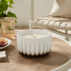 Fluted Citronella Multi Wick Outdoor Candle