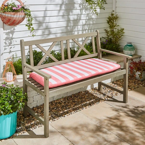 Striped Outdoor Bench Pad 1 Striped Outdoor Bench Pad
