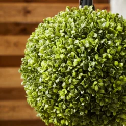 Artificial Boxwood Ball Tree In Woven Plant Pot 11 Artificial Boxwood Ball Tree In Woven Plant Pot -EGLO Shop 30926644 alt02