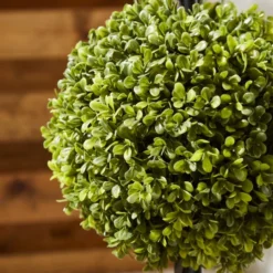 Artificial Boxwood Ball Tree In Woven Plant Pot 8 Artificial Boxwood Ball Tree In Woven Plant Pot -EGLO Shop 30926645 alt02