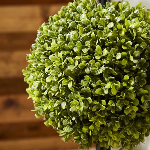 Artificial Boxwood Ball Tree In Woven Plant Pot 3 Artificial Boxwood Ball Tree In Woven Plant Pot - Image 3