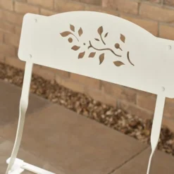 Churchgate 60cm Metal Bistro Set, Sandstone -EGLO Shop 30927249 alt05