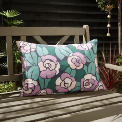 Stained Glass Outdoor Rectangle Cushion