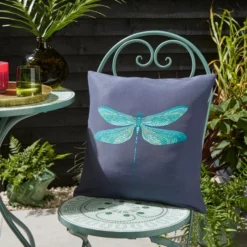 Dragonfly Outdoor Square Cushion