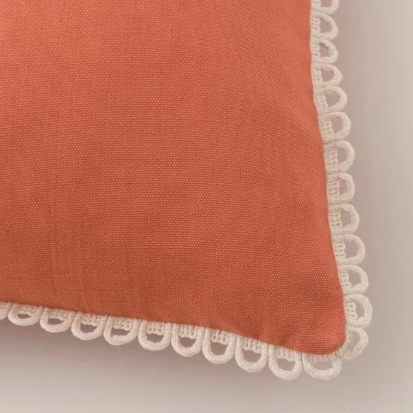 Scalloped Edge Cotton Square Cushion Cover 4 Scalloped Edge Cotton Square Cushion Cover - Image 4