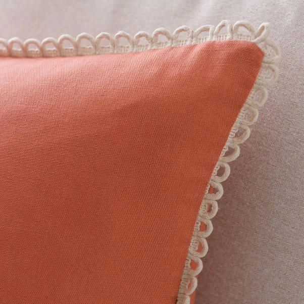 Scalloped Edge Cotton Square Cushion Cover 5 Scalloped Edge Cotton Square Cushion Cover - Image 5