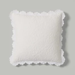 Quilted Embroidered Cotton Cushion Cover 6 Quilted Embroidered Cotton Cushion Cover -EGLO Shop 30927582 alt02