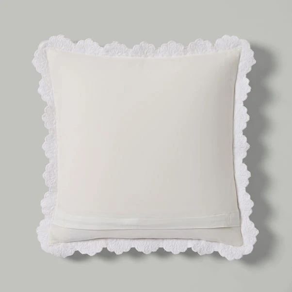 Quilted Embroidered Cotton Cushion Cover 4 Quilted Embroidered Cotton Cushion Cover - Image 4