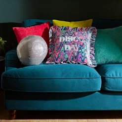 Recycled Velour Square Cushion Cover -EGLO Shop 30927633 alt03