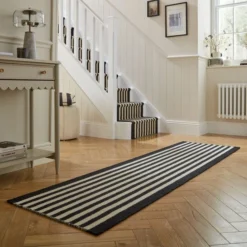 Beatrice Striped Textured Wool Runner