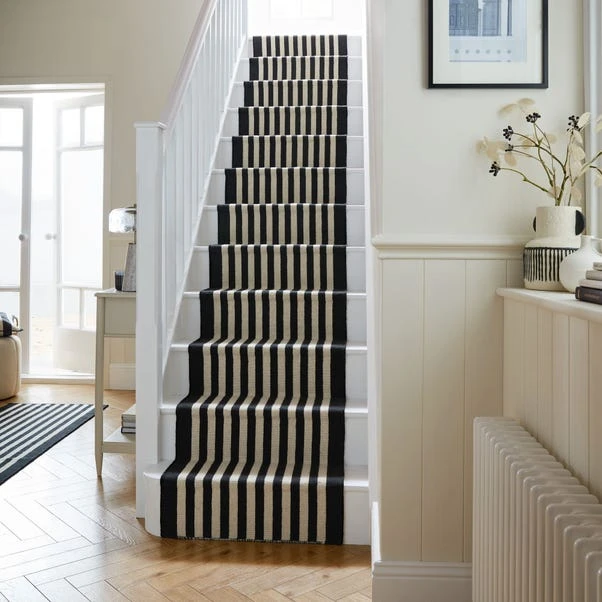 Beatrice Striped Textured Wool Stair Runner 9 Beatrice Striped Textured Wool Stair Runner - Image 9
