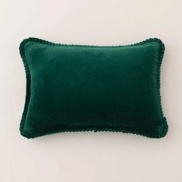Clara Pleated Cotton Rectangle Cushion 2 Clara Pleated Cotton Rectangle Cushion - Image 2