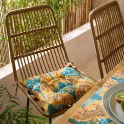 Tropical Leopard Square Seat Pad