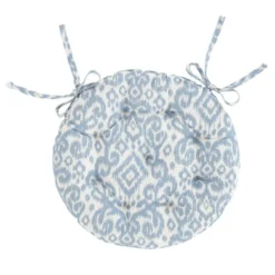 Light Blue Ikat Round Seat Pad -EGLO Shop 30931859 alt03