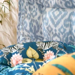 Light Blue Ikat Square Seat Pad -EGLO Shop 30931864 alt04