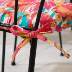 Pink Stripe Ikat Round Seat Pad -EGLO Shop 30931910 alt02