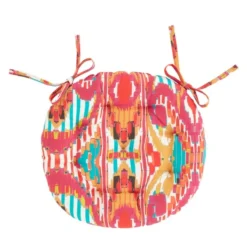 Pink Stripe Ikat Round Seat Pad -EGLO Shop 30931910 alt03