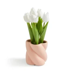 Artificial Tulips In Twist Vase -EGLO Shop 30932248 alt02