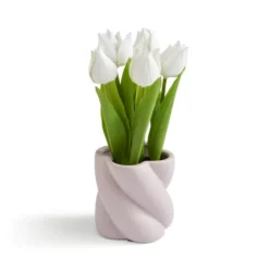 Artificial Tulips In Twist Vase -EGLO Shop 30932249 alt02