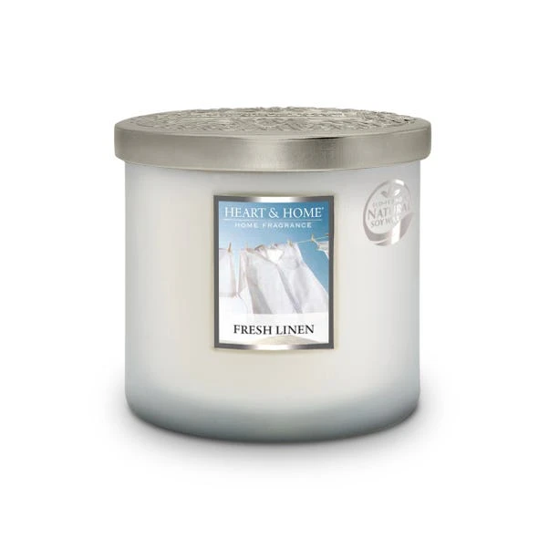 Heart And Home Ellipse Fresh Linen Multi Wick Candle 2 Heart And Home Ellipse Fresh Linen Multi Wick Candle - Image 2