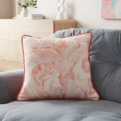 Marble Cotton Square Cushion -EGLO Shop 30933439